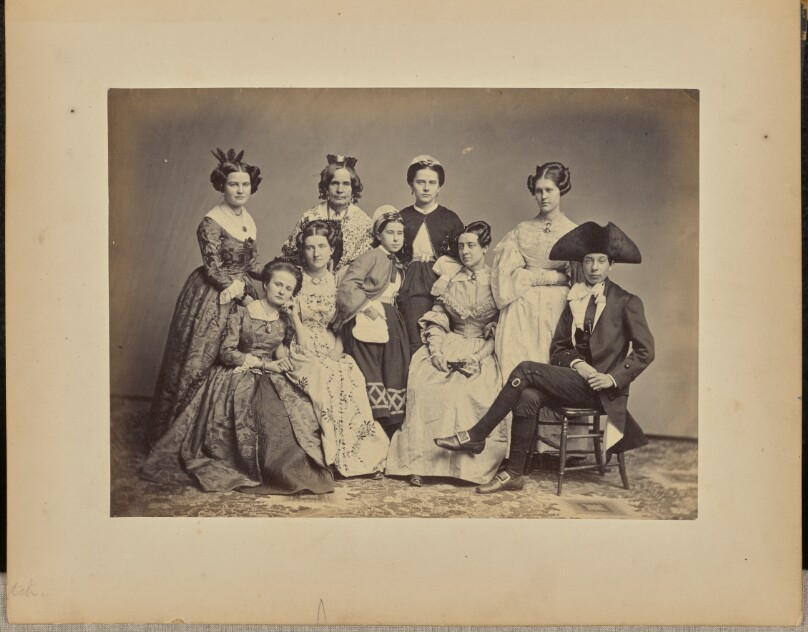 [Group portrait of man and women]