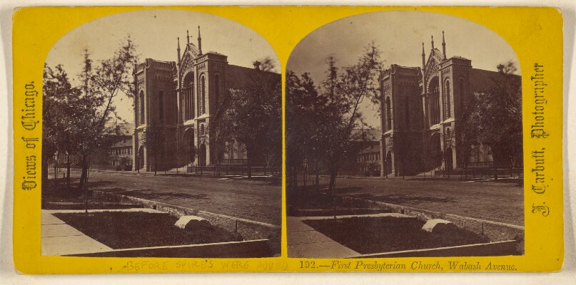 First Presbyterian Church, Wabash Avenue. [Chicago]