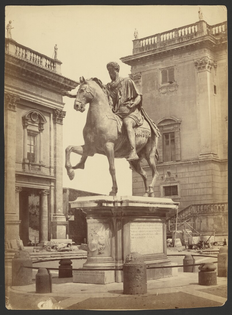 [Equestrian Statue of Emperor Marcus Aurelius, Piazza Del Campidoglio, Rome]