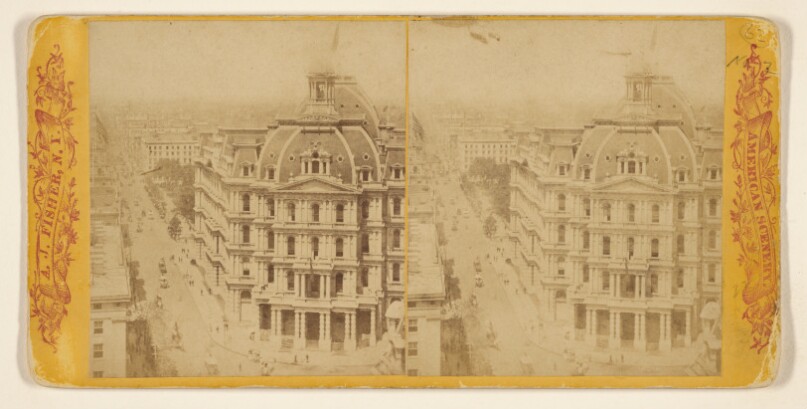 Panoramic From the Western Union Telegraph Company's Building. Looking North - Showing New Post Office and Br'dway.