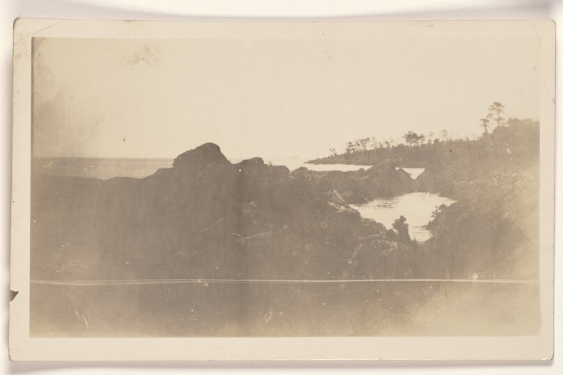 [Rock pool on the shore of a lake]