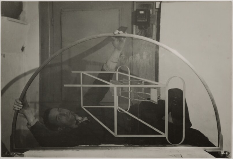 Duchamp with Glider, Paris 1923.
