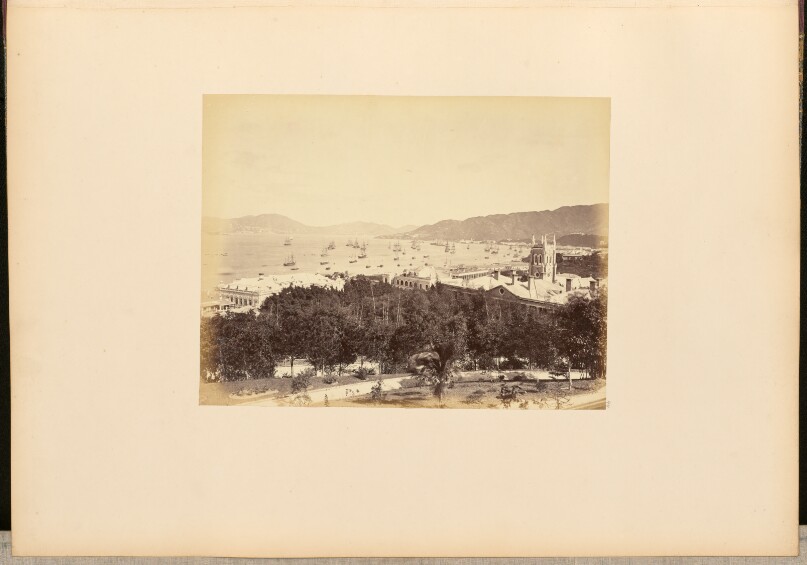[Victoria Harbor from Government House, Hong Kong]