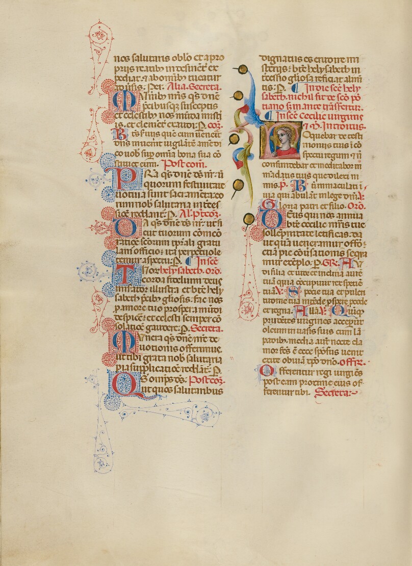Initial L: Saint Cecilia