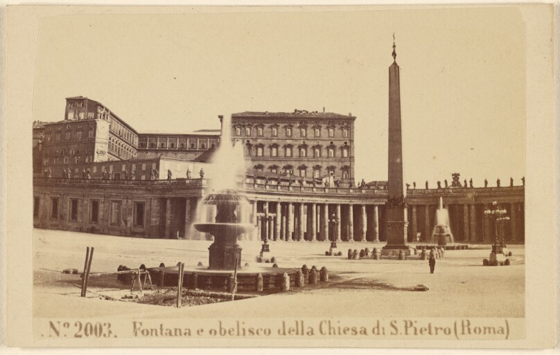 Fontana e obelisco della Chiesa di S. Pietro (Roma)