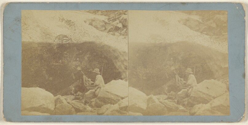 [Looking into Snow Arch, Tuckerman's Ravine, N.H.]