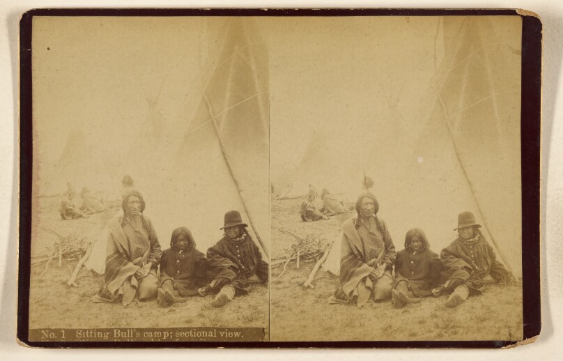 Sitting Bull's camp; sectional view.