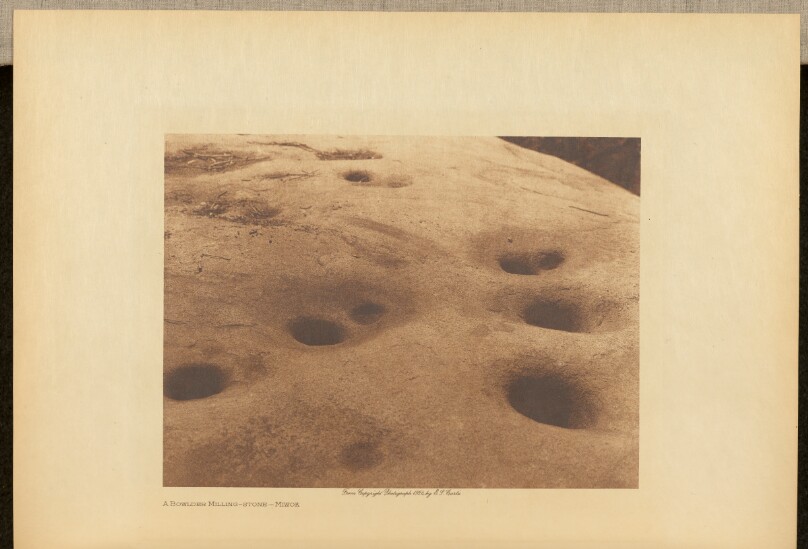 A Bowlder Milling-stone - Miwok