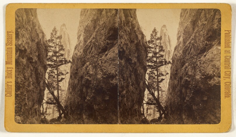 A Rift in the Rocks, Glen Eyrie. [Manitou, Colorado]