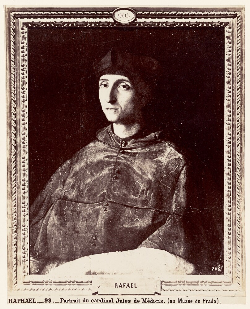 Raphael. Portrait du cardinal Jules de Medicis (au Musee du Prado)