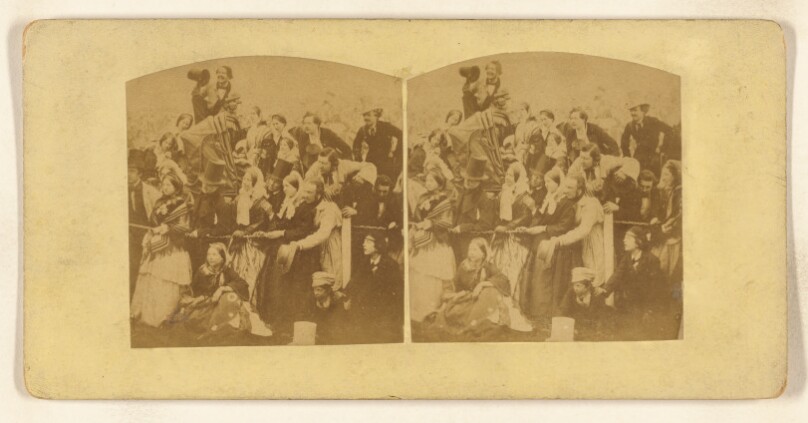 [Study of the large painting, "Derby Day", by William Powell Frith]