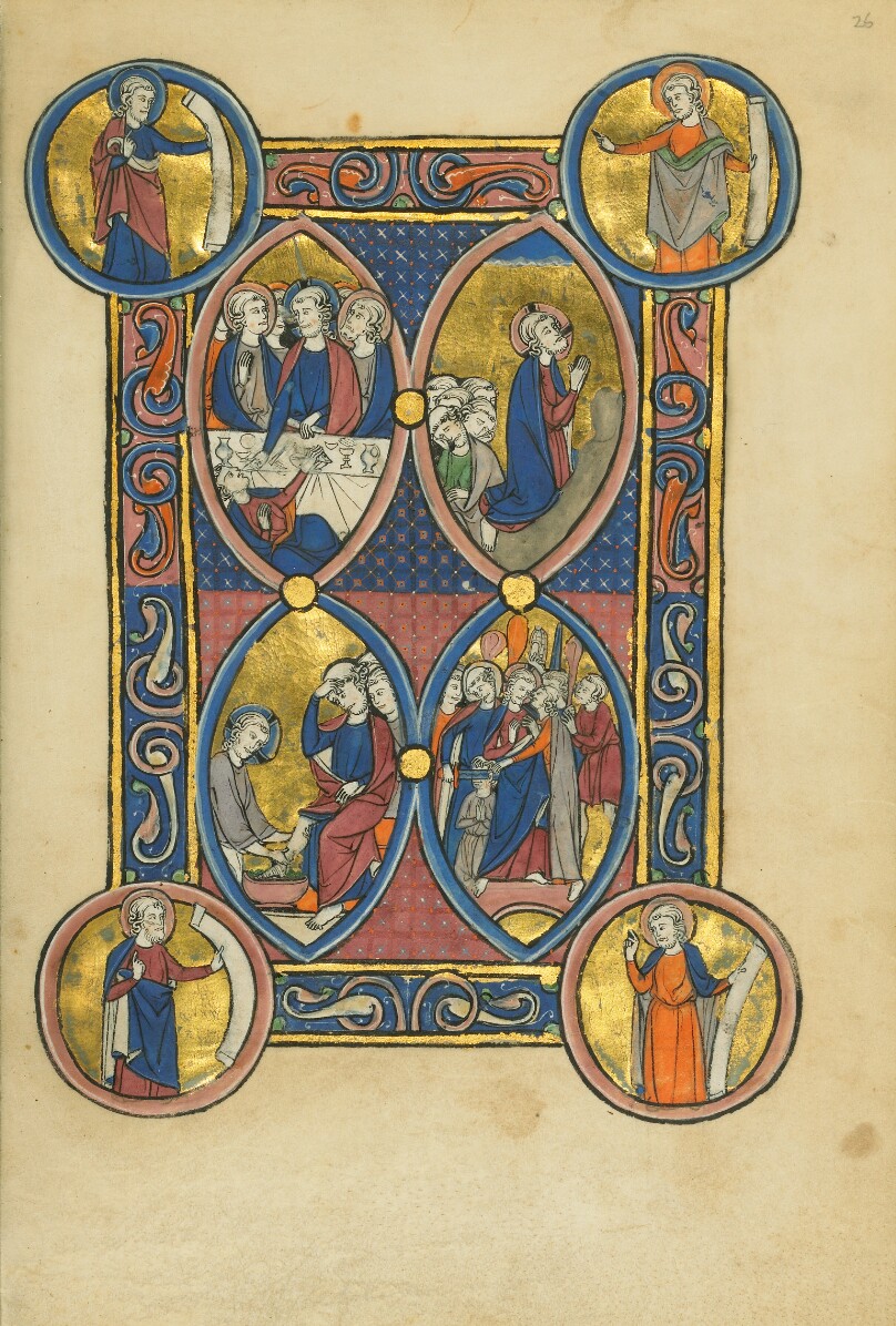 The Last Supper; Christ Washing the Apostles' Feet; The Agony in the Garden; The Betrayal of Christ