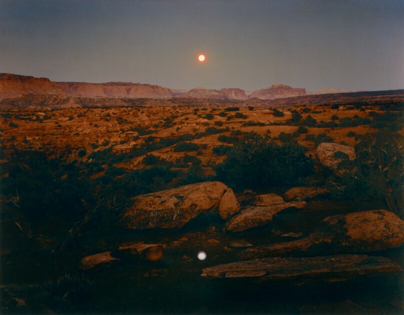 Moonrise over Pie Pan, Capitol Reef National Park, Utah