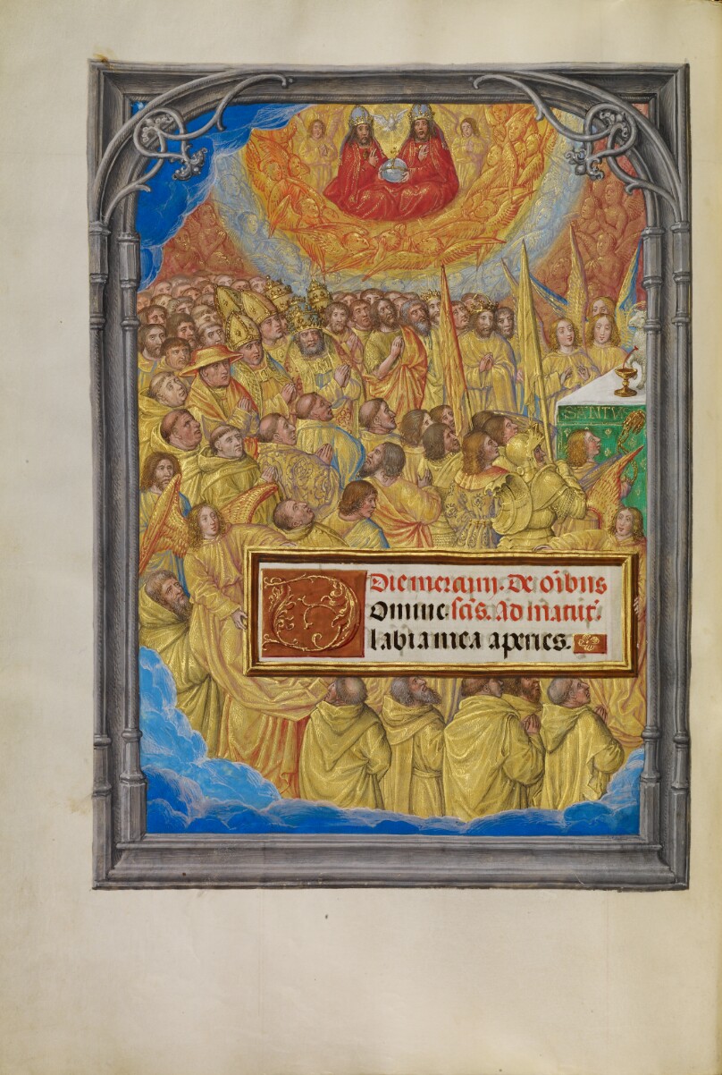 Male Martyrs and Saints Worshiping the Lamb of God