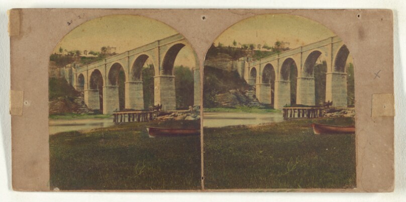 High Bridge, New York. - No. 3. View of the Section from the Lower Banks...Cost, $963,427.80...