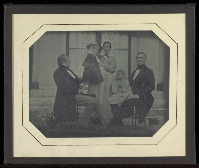 [Group portrait of five members of the Circle of Eynard-Lullin]