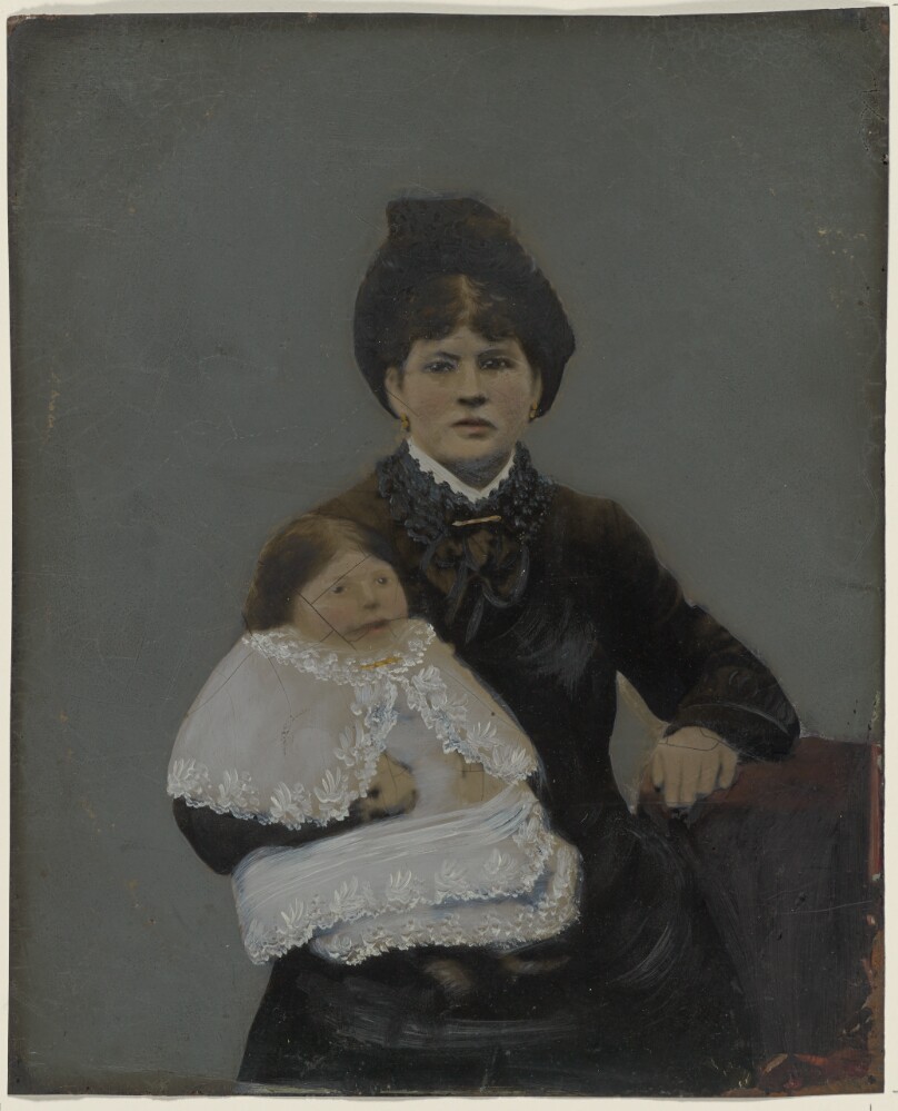 [Portrait of mother and baby]