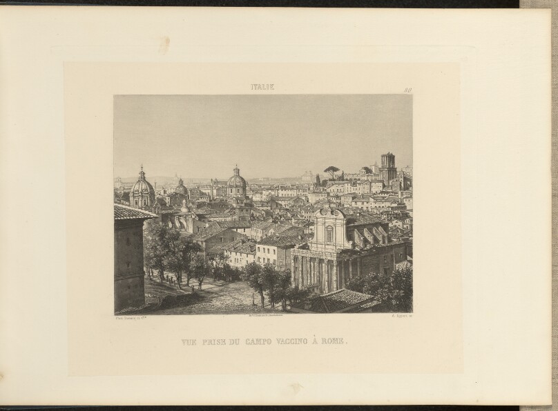 Vue prise du Campo Vaccino à Rome