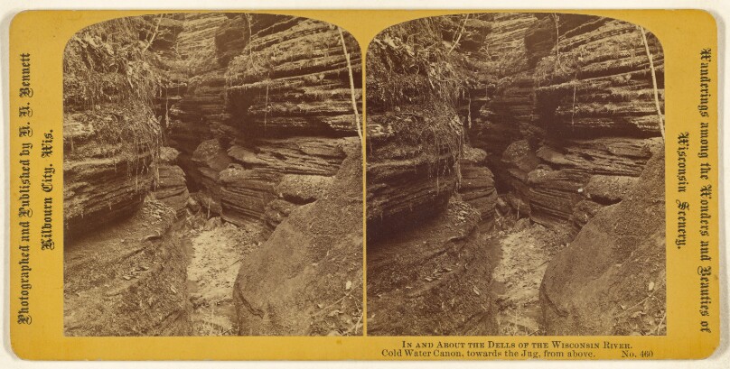 Cold Water Canon, towards the Jug, from above. [Wisconsin Dells]