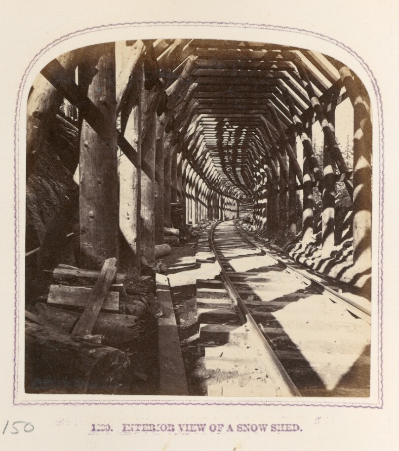 Interior View of a Snow Shed