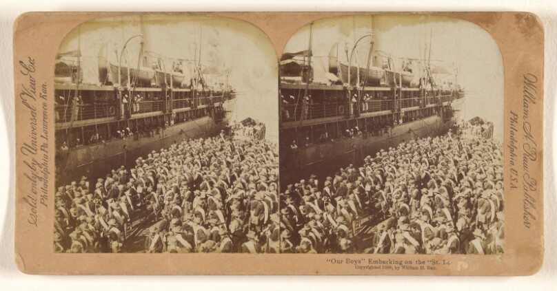 "Our Boys" Embarking on the "St. Louis."