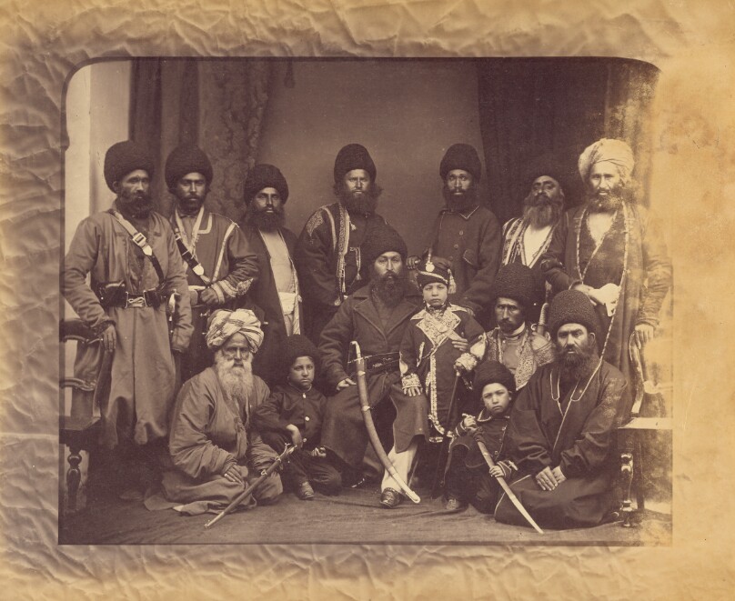 Group of the Amir Shere Ali, Prince Abdulah Jan and Sirdars