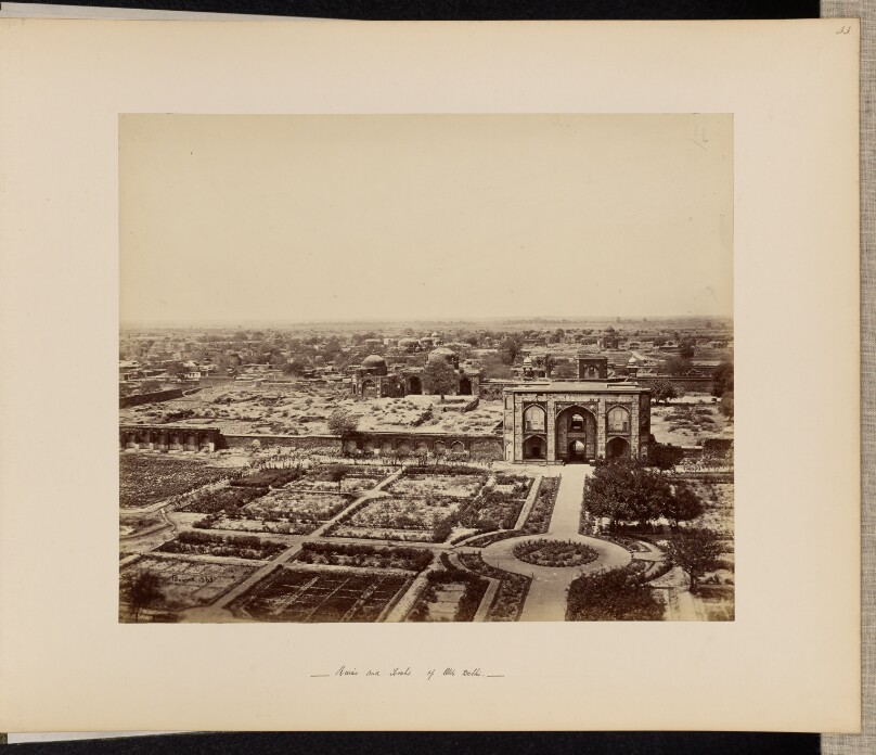 View from the top of Humaioon's Tomb, Showing the Ruins and Tombs of Old Delhi