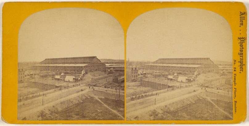 [High angle of large building at Boston]