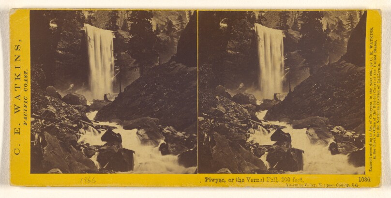Piwyac, or the Vernal Fall, 300 feet, Yosemite Valley, Mariposa County, Cal.