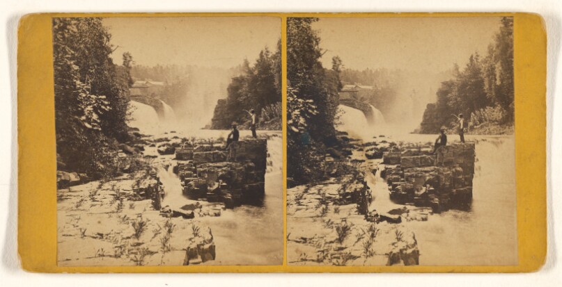 The Chasm of the Au Sable River, N.Y. No. 12. High Falls and Cascade, at Birmingham; East Side.
