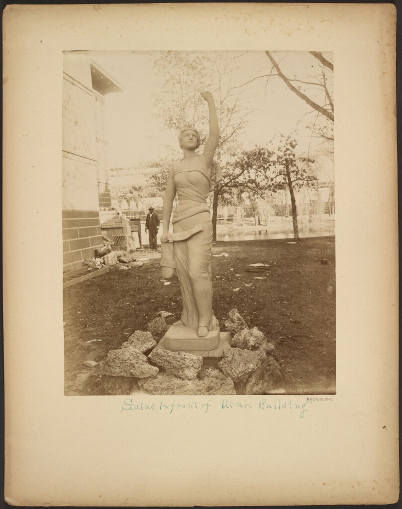 Statue in front of Utah Building