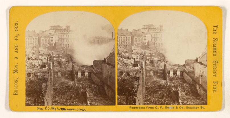 Panorama from C.F. Hovey & Co. Summer St. [Boston, Nov. 9 and 10, 1872. The Summer Street Fire.]