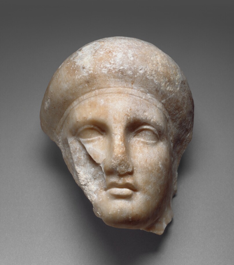 Head of a Female Attendant from a Grave Naiskos