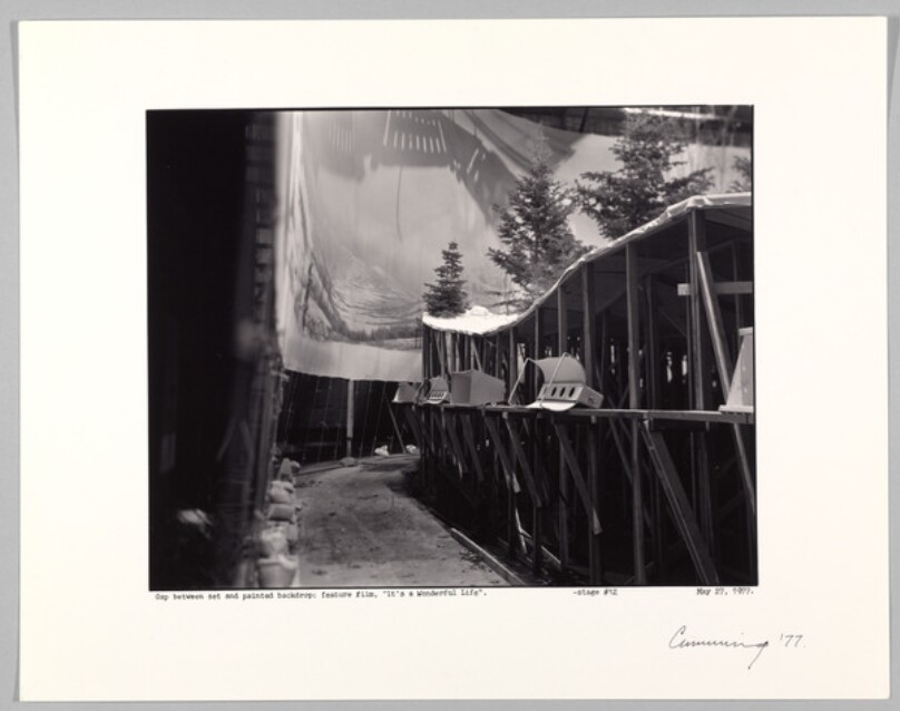 Gap Between Set and Painted Backdrop, Feature Film, "It's a Wonderful Life," Stage #12