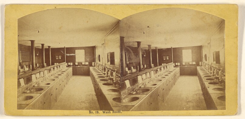 Wash Room. [Rectory School Views, Hamden, Conn.]