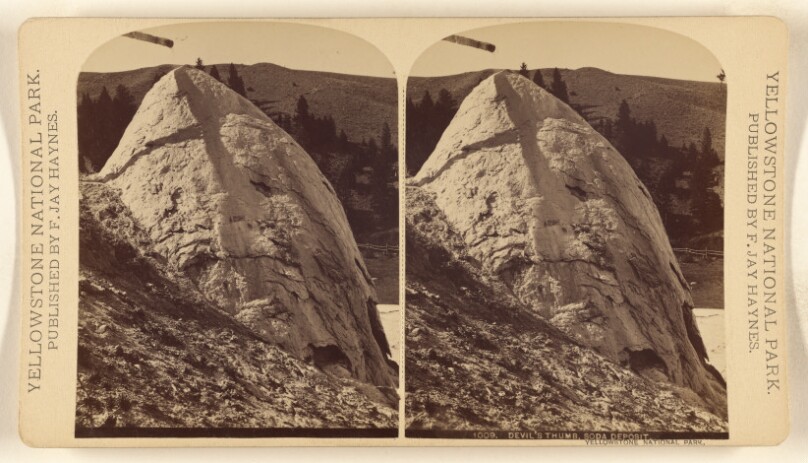 Devil's Thumb, Soda Deposit. Yellowstone National Park.