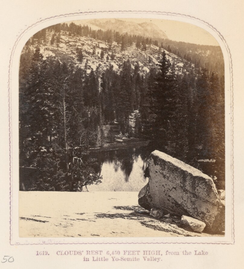 Cloud's Rest, from the Lake in Little Yo-semite Valley