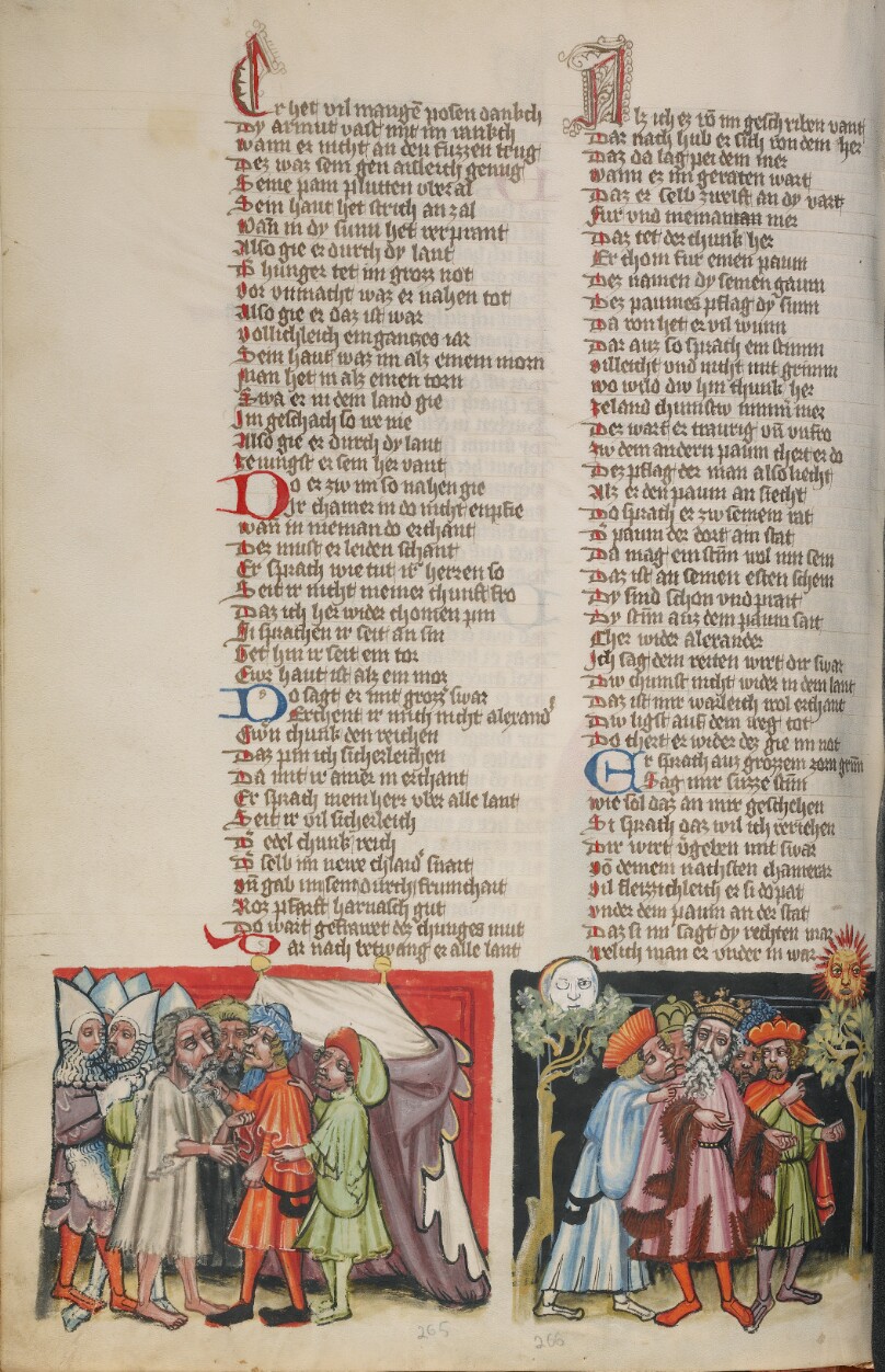 Alexander the Great Returning to his Army; Alexander the Great Consulting the Prophetic Trees of the Sun and the Moon