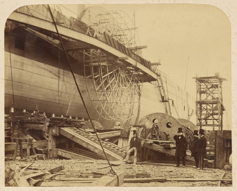 [The Steamship "The Great Eastern" being built in the docks at Millwall]