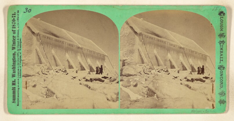 Depot - Observatory - Sergeant Smith and Nelson prospecting. [Summit of Mount Washington, Concord, New Hampshire]