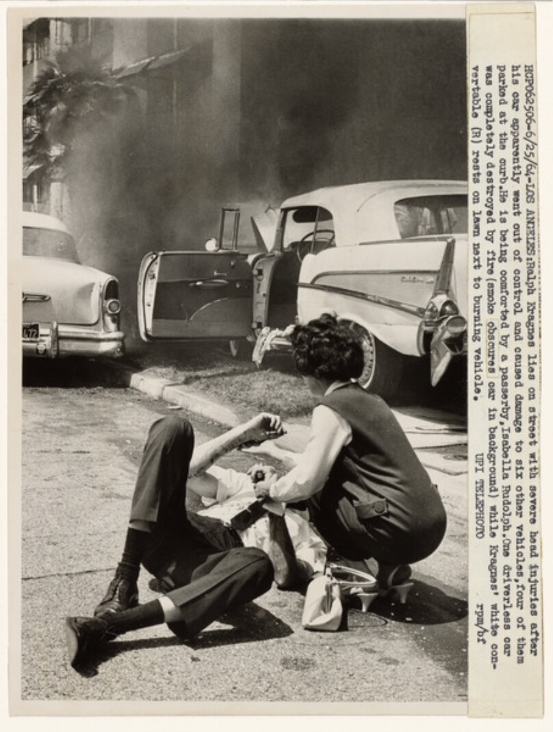 Ralph Kragnes after auto accident