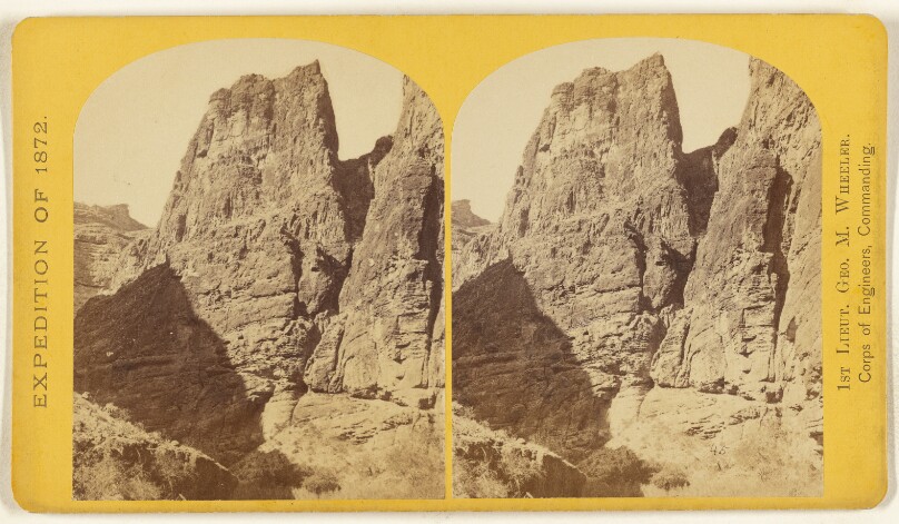 The Canon of Kanab Creek, near where it joins the Grand Canon of the Colorado. The walls are of limestone...2,500 feet in height