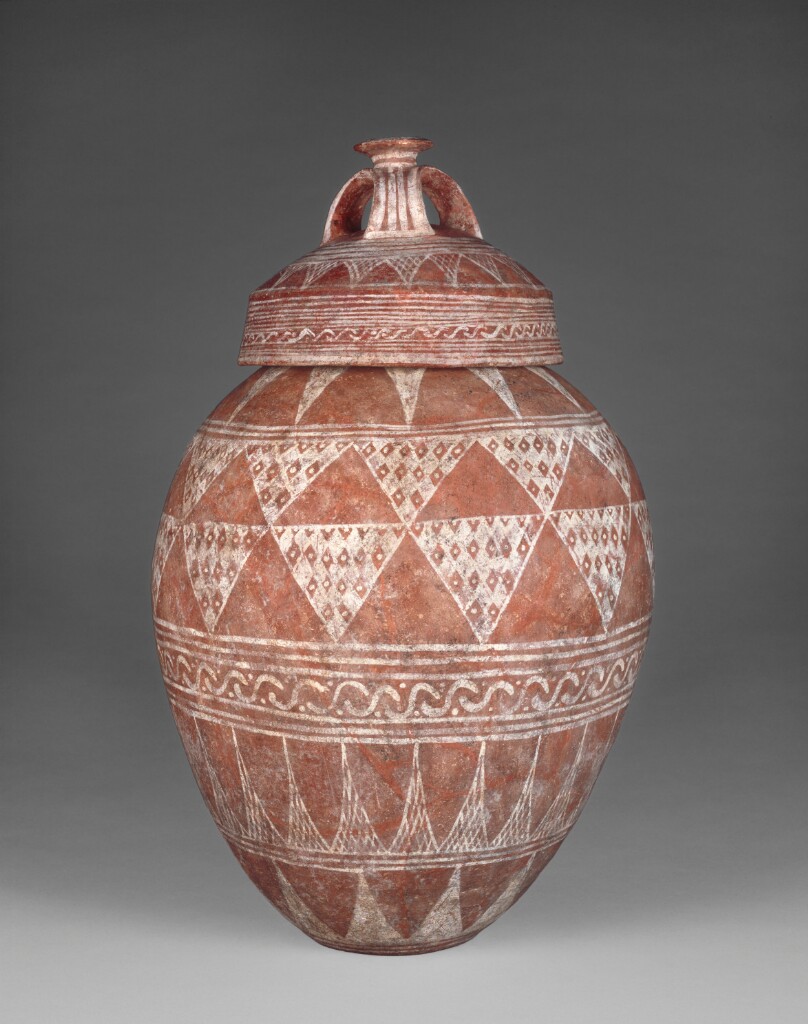 "White-on-Red" Ware Pithos with Lid