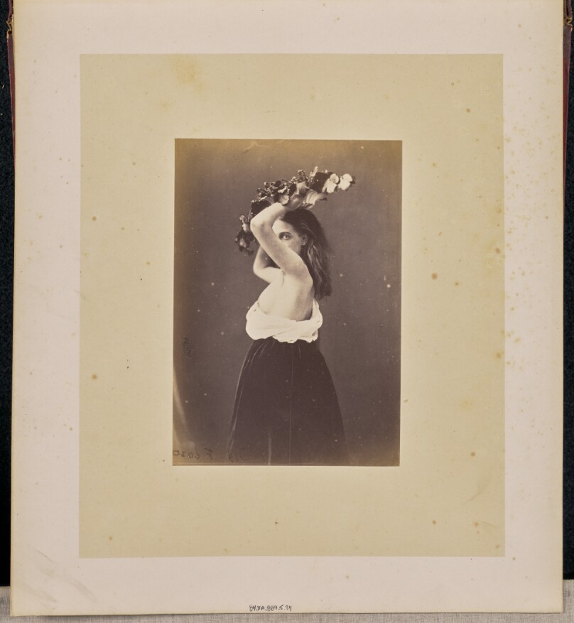 [Portrait of a woman with wreath]
