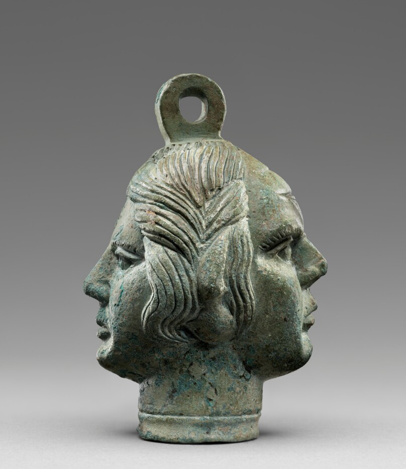 Weight with Heads of a Maenad and a Satyr