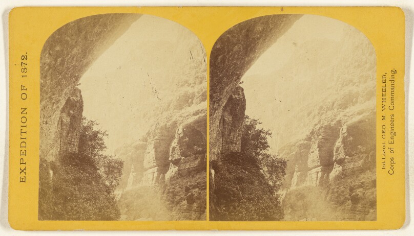 The Canon of Kanab Creek, near its junction with the Grand Canon of the Colorado River. The walls are of limestone...2,500 feet.