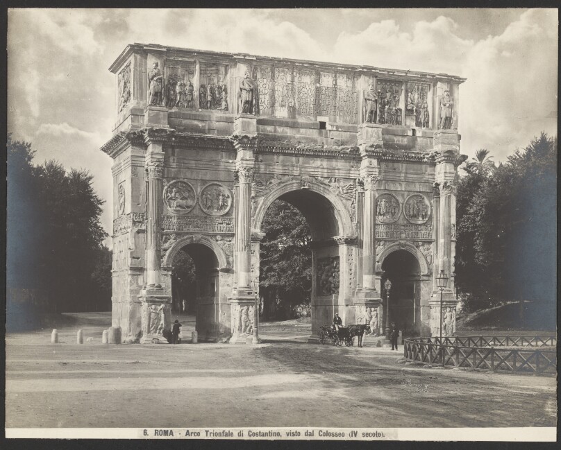 Roma - Arco Trionfale di Costantino, visto dal Colosseo (IV secolo)