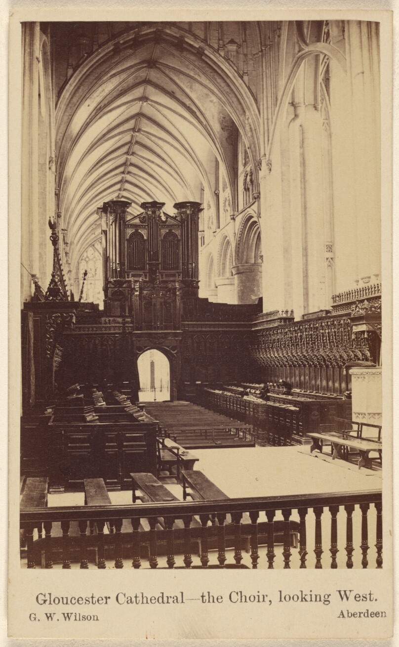 Gloucester Cathedral - The Choir, looking west.