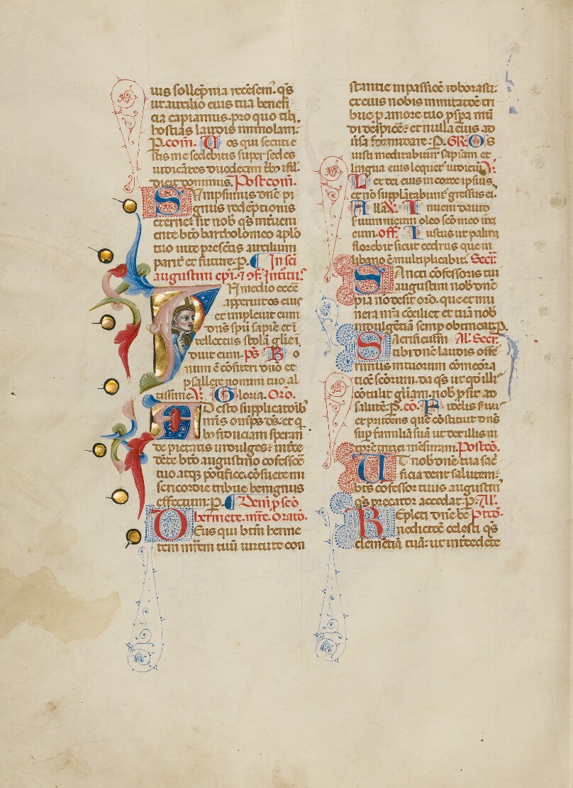 Initial I: Saint Augustine