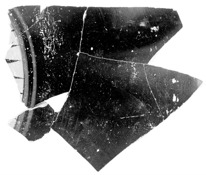 Attic Black-Figure Neck Amphora Fragment (comprised of 6 Joined Fragments)